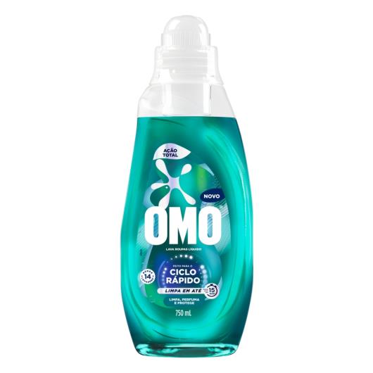 Lava-Roupas Líquido Omo Ciclo Rápido Ação Total Frasco 750ml - Imagem em destaque