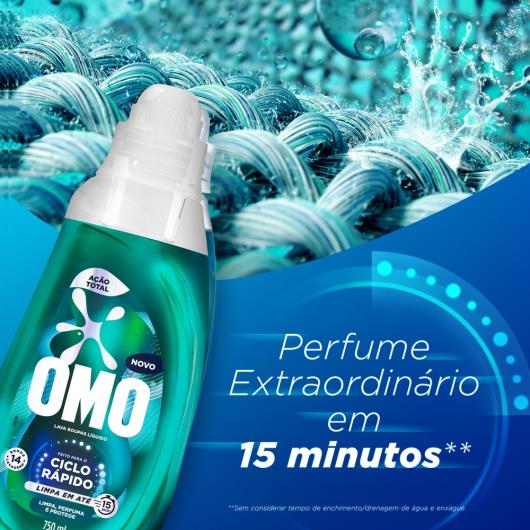 Lava-Roupas Líquido Omo Ciclo Rápido Ação Total Frasco 750ml - Imagem em destaque