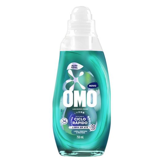 Lava-Roupas Líquido Omo Ciclo Rápido Ação Total Frasco 750ml - Imagem em destaque