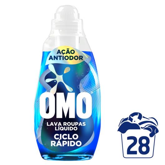 Lava-Roupas Líquido Omo Ciclo Rápido Ação Antiodor Frasco 1,4l - Imagem em destaque