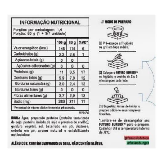 Hambúrguer Vegetal Fazenda Futuro Burger 4.0 Caixa 112g 2 Unidades - Imagem em destaque