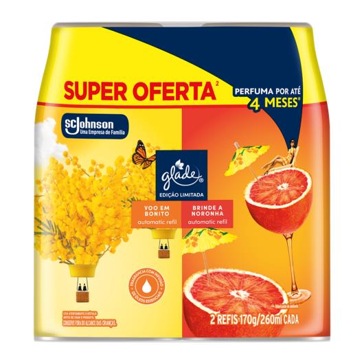 Kit  Odorizador de Ambiente Voo em Bonito + Brinde a Noronha Glade Automatic 260ml 1 un Cada Refil - Imagem em destaque