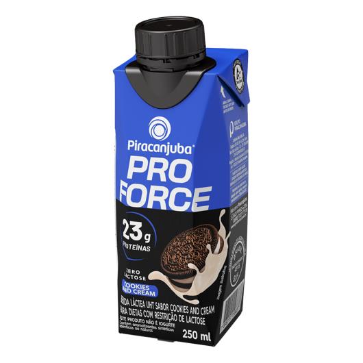 Bebida láctea 23g proteínas cookies and cream Piracanjuba Pro Force 250ml - Imagem em destaque