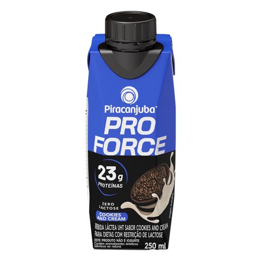 Bebida láctea 23g proteínas cookies and cream Piracanjuba Pro Force 250ml - Imagem em destaque