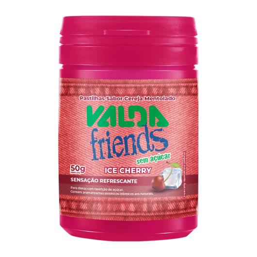 Pastilha Ice Cherry Zero Açúcar Valda Friends Pote 50g - Imagem em destaque
