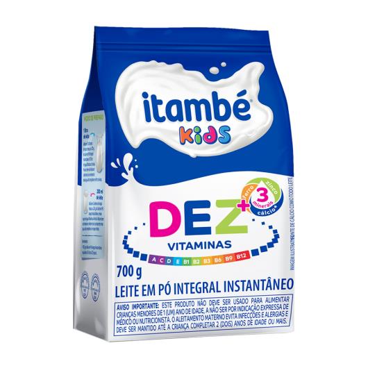 Leite em Pó Itambé Kids Integral Instantâneo Dez Vitaminas Pacote 700g - Imagem em destaque