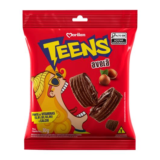 Biscoito Marilan Teens Recheio Avelã Pacote 30g - Imagem em destaque