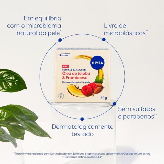Sabonete Vegetal NIVEA Nutrição Da Natureza Óleo de Jojoba & Framboesa 80g - Imagem em destaque