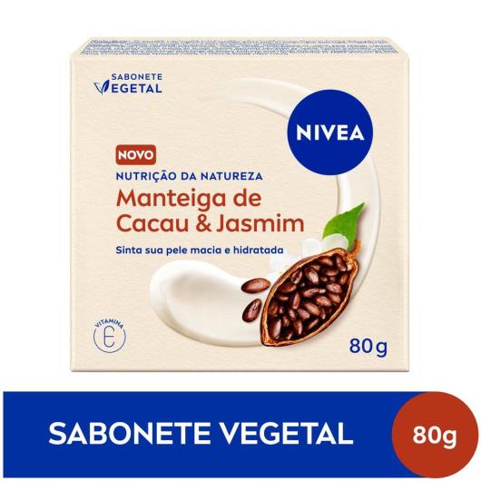 Sabonete Vegetal NIVEA Nutrição Da Natureza Manteiga De Cacau & Jasmim 80g - Imagem em destaque