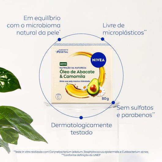 Sabonete Vegetal NIVEA Nutrição Da Natureza Óleo de Abacate & Camomila 80g - Imagem em destaque