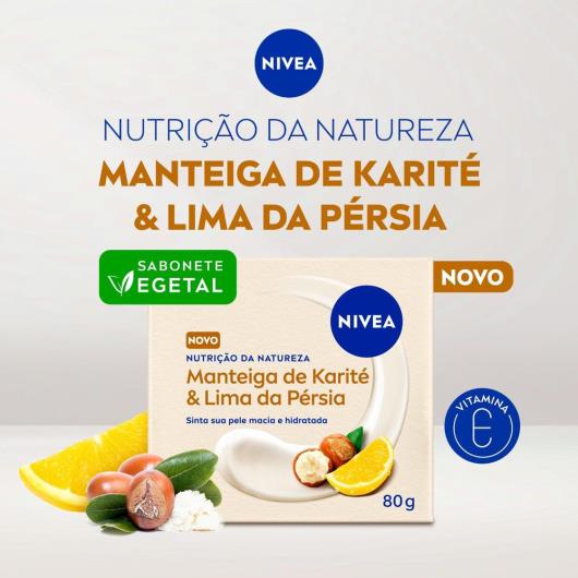 Sabonete Vegetal NIVEA Nutrição Da Natureza Manteiga De Karité & Lima Da Pérsia 80g - Imagem em destaque