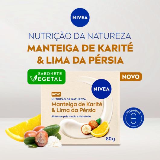 Pack Sabonete Vegetal Nivea Nutrição Da Natureza Manteiga De Karité & Lima Da Pérsia 80g 6 unidades - Imagem em destaque