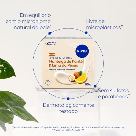 Pack Sabonete Vegetal Nivea Nutrição Da Natureza Manteiga De Karité & Lima Da Pérsia 80g 6 unidades - Imagem em destaque