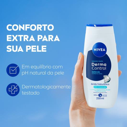NIVEA Sabonete Líquido Derma Control Defende 250ml - Imagem em destaque