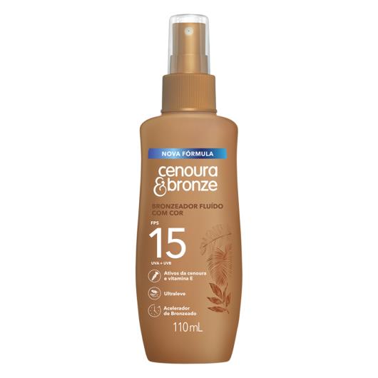Bronzeador Fluido com Cor FPS 15 Cenoura & Bronze Frasco 110ml Spray - Imagem em destaque