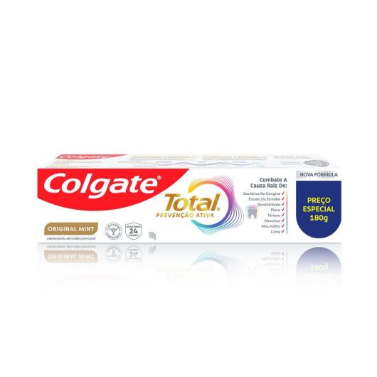 Creme Dental Colgate Total Original Mint Prevenção Ativa 180g Preço Especial - Imagem em destaque