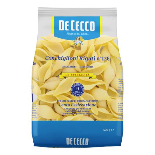 Macarrão Conchiglioni Rigati nº126 De Cecco Pacote 500g - Imagem em destaque