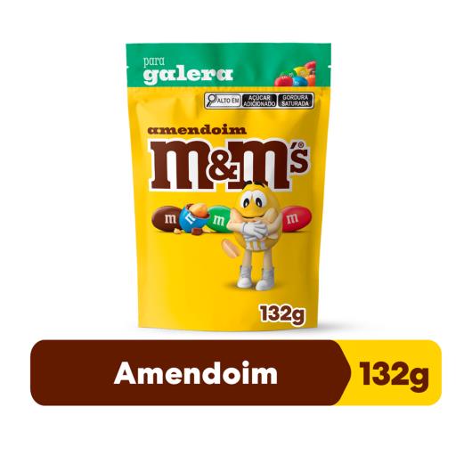 Confeito de Chocolate M&M's ao Leite com Amendoim Pacote 132g - Imagem em destaque