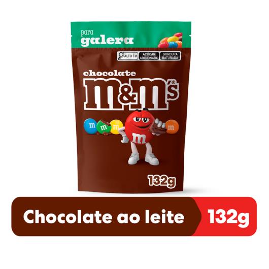 Confeito de Chocolate ao Leite M&M's Pacote 132g - Imagem em destaque