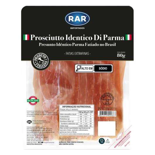 Presunto de Parma Rar Fatiado 80g - Imagem em destaque