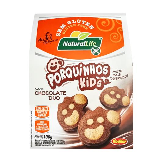 Biscoito Natural Life Porquinhos Kids Chocolate Duo Sem Glúten 100g - Imagem em destaque