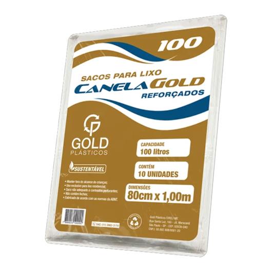 Saco de lixo canela 100 litros Gold 10 Unidades - Imagem em destaque