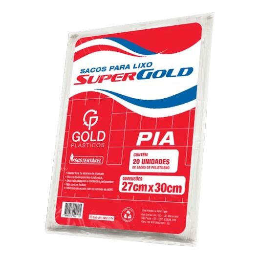 Saco de lixo pia branco Gold 20 Unidades - Imagem em destaque