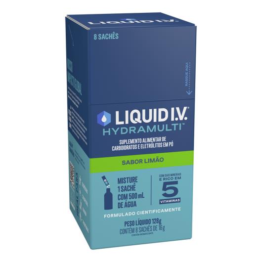 Suplemento Alimentar Pó Limão Liquid I.V. Hydramulti 128g 8 Unidades - Imagem em destaque