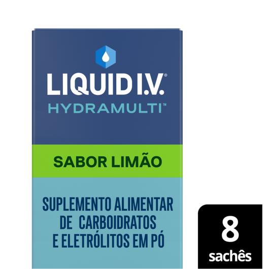 Suplemento Alimentar Pó Limão Liquid I.V. Hydramulti 128g 8 Unidades - Imagem em destaque