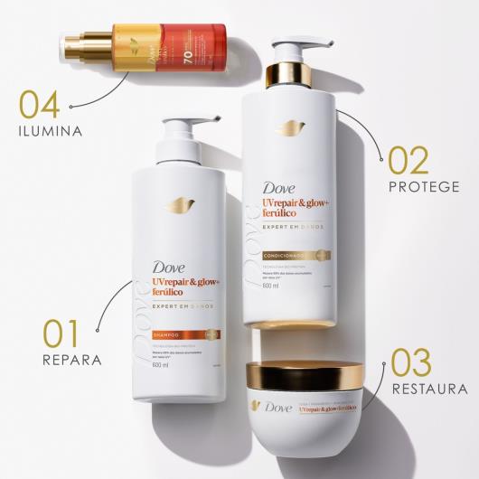 Shampoo UV Repair & Glow + Ferúlico Dove Frasco 370ml - Imagem em destaque