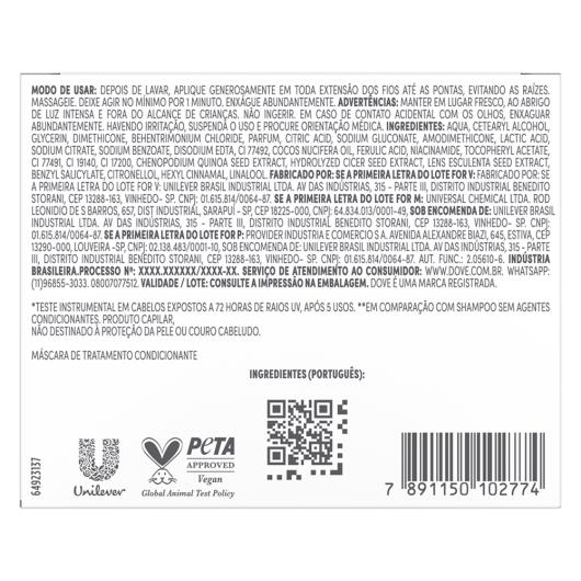 Máscara de Resgate Dove UV Repair & Glow + Ferúlico Caixa 250g - Imagem em destaque