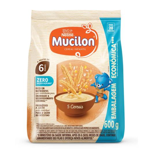 Cereal Infantil Mucilon® 5 Cereais Zero Embalagem Econômica 600g - Imagem em destaque