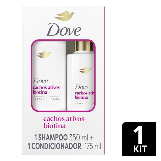 Kit Dove Cachos Ativos + Biotina Shampoo 350ml + Condicionador 175ml - Imagem em destaque