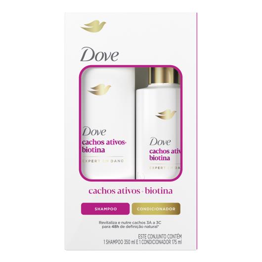 Kit Dove Cachos Ativos + Biotina Shampoo 350ml + Condicionador 175ml - Imagem em destaque