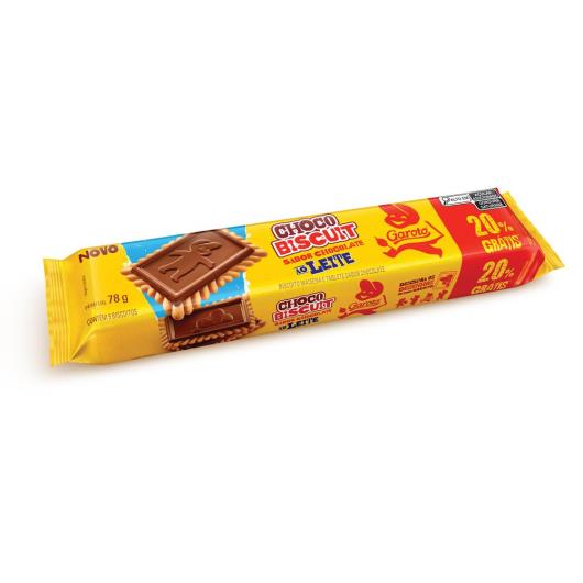 Biscoito choco biscuit ao leite Garoto grátis 20% 78g - Imagem em destaque