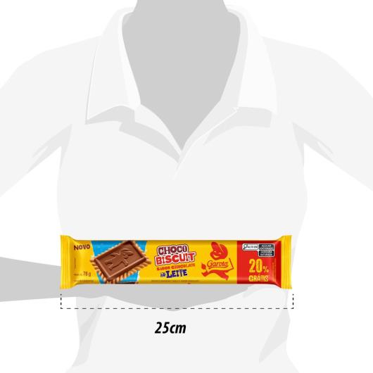 Biscoito choco biscuit ao leite Garoto grátis 20% 78g - Imagem em destaque