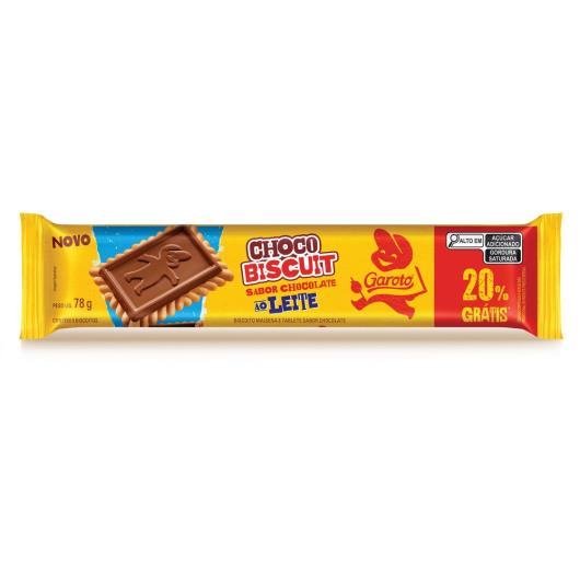 Biscoito choco biscuit ao leite Garoto grátis 20% 78g - Imagem em destaque