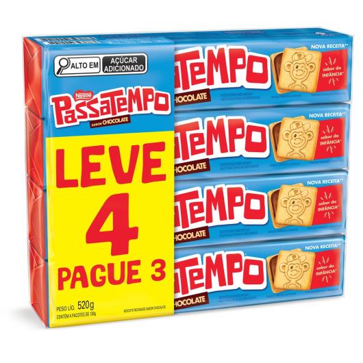 Biscoito Passatempo Recheado Chocolate 520g Leve 4 Pague 3 - Imagem em destaque