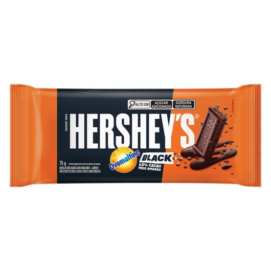 Chocolate Hershey's Ovomaltine Black Meio Amargo 40% Cacau 75g - Imagem em destaque
