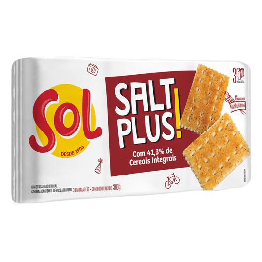Biscoito Integral Sol Salt Plus! Pacote 360g - Imagem em destaque