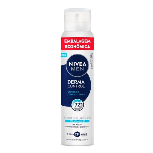Antitranspirante aerosol derma control defende men Nivea embalagem econômica 200ml - Imagem em destaque