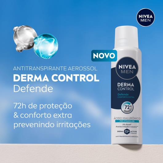 Antitranspirante aerosol derma control defende men Nivea 150ml - Imagem em destaque