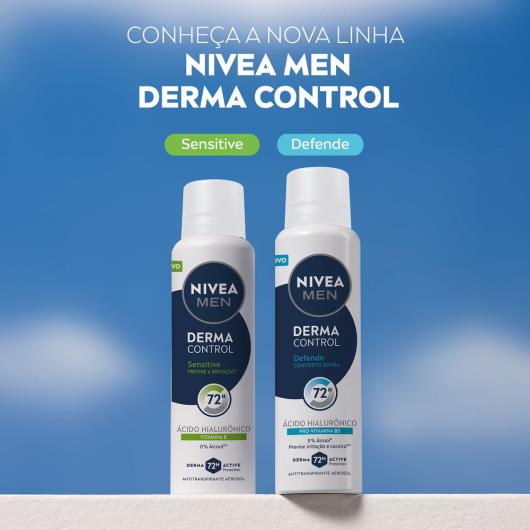 Antitranspirante aerosol derma control defende men Nivea 150ml - Imagem em destaque