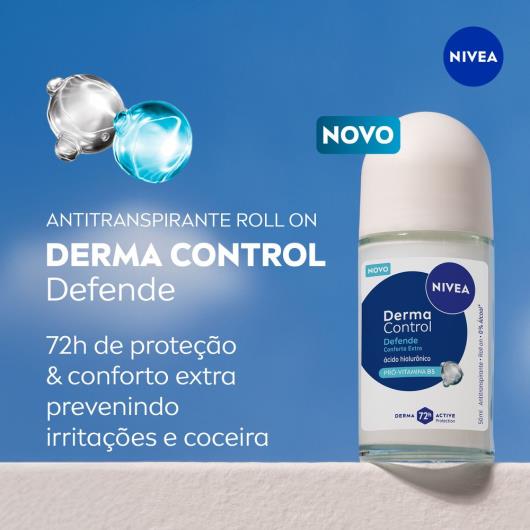 Antitranspirante roll-on derma control defende Nivea 50ml - Imagem em destaque