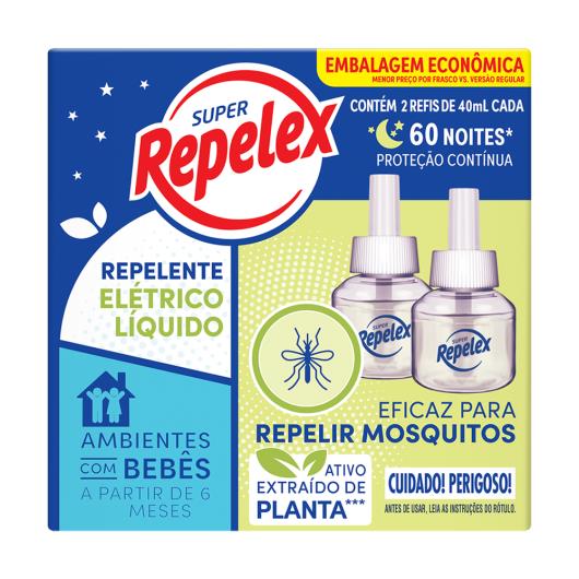 Repelente elétrico 60 noites 2 refis Repelex embalagem econômica Unidade - Imagem em destaque