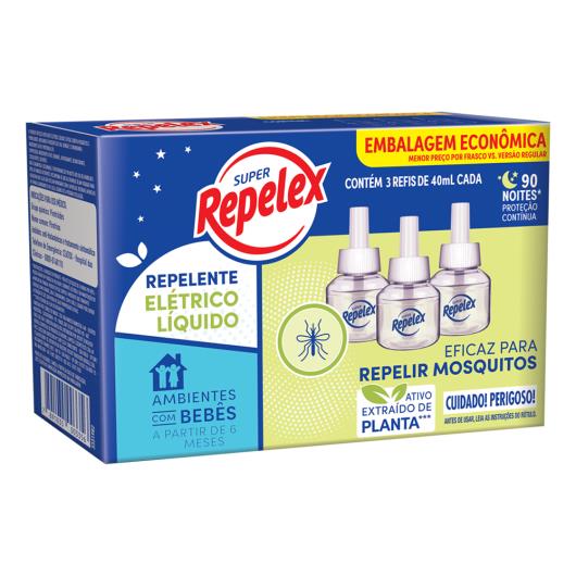 Repelente elétrico 90 noites 3 refis Repelex embalagem econômica Unidade - Imagem em destaque