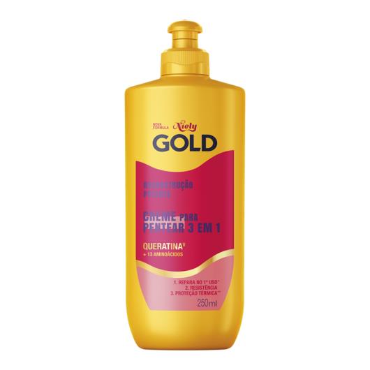 Creme para Pentear Niely Gold Reconstrução Potente Frasco 250ml - Imagem em destaque