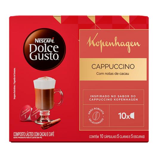 Cappuccino em Cápsula Kopenhagen Nescafé Dolce Gusto Caixa 135g 10 Unidades - Imagem em destaque