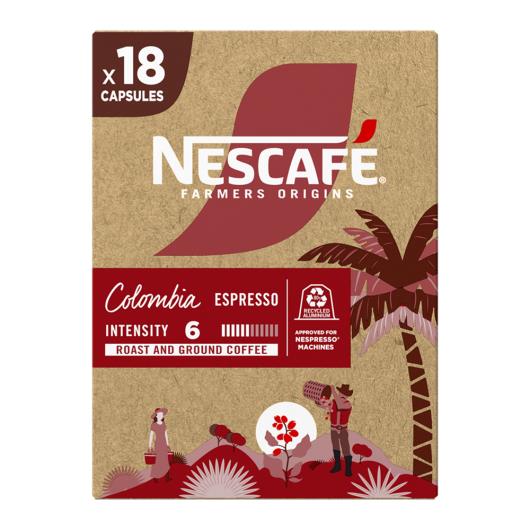 Café em Cápsula Nescafé Farmers Origins Colômbia Espresso Caixa 79,2g 18 Unidades - Imagem em destaque