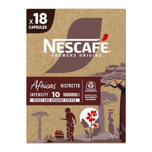 Café em Cápsula Nescafé Farmers Origins Africas Caixa 79,2g 18 Unidades - Imagem em destaque